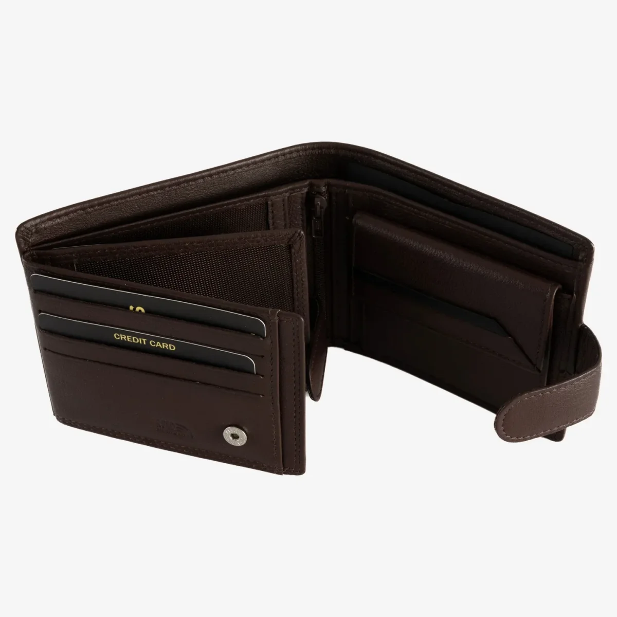 Billetero americano de Piel (11,5x9,5cm) monedero a clic Matties Core - Imagen 6