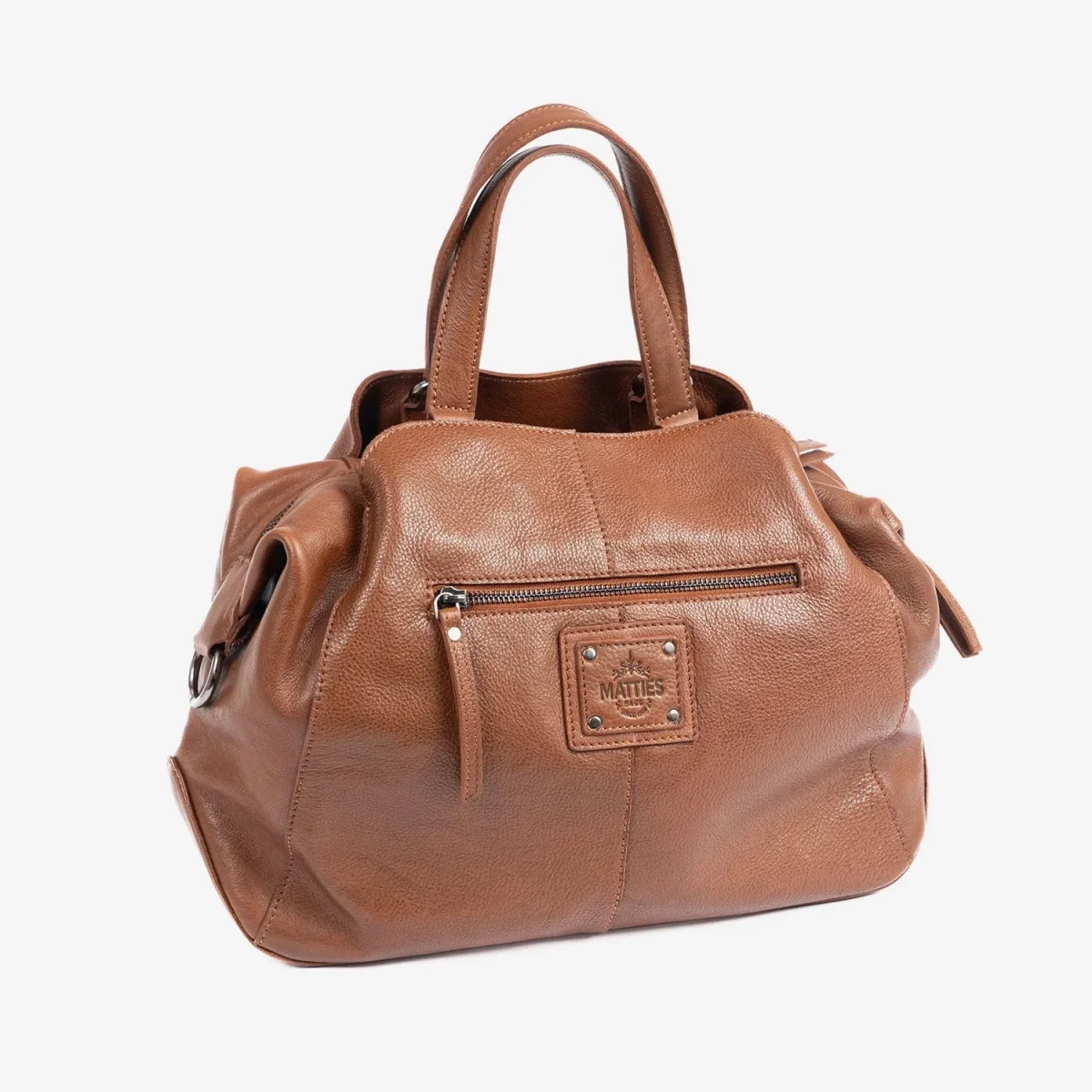 Bolso de mano con Bandolera Piel Matties Eva Marrón - Imagen 2