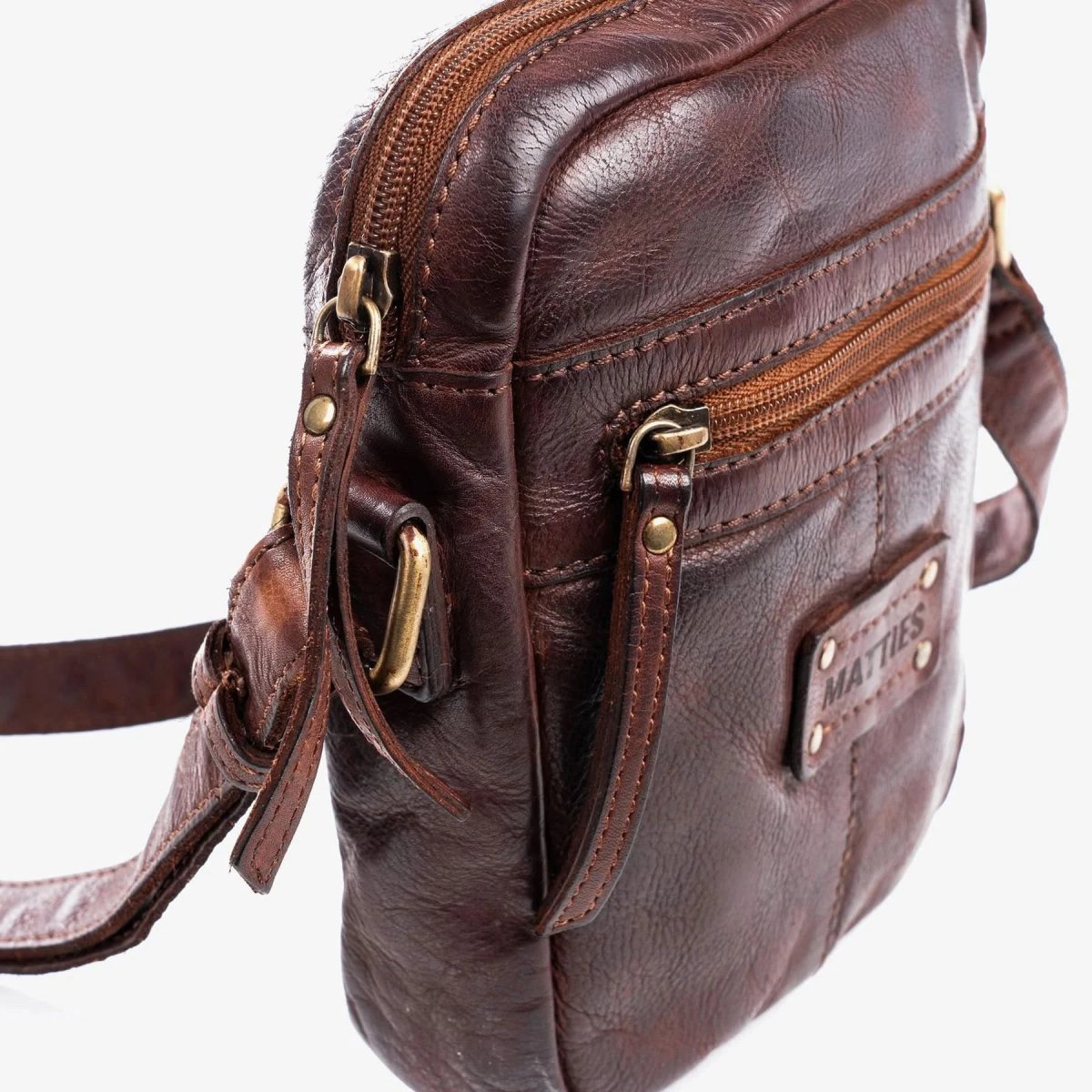 Bolso Hombre piel (16x20 cm) Matties Antic Marrón - Imagen 3