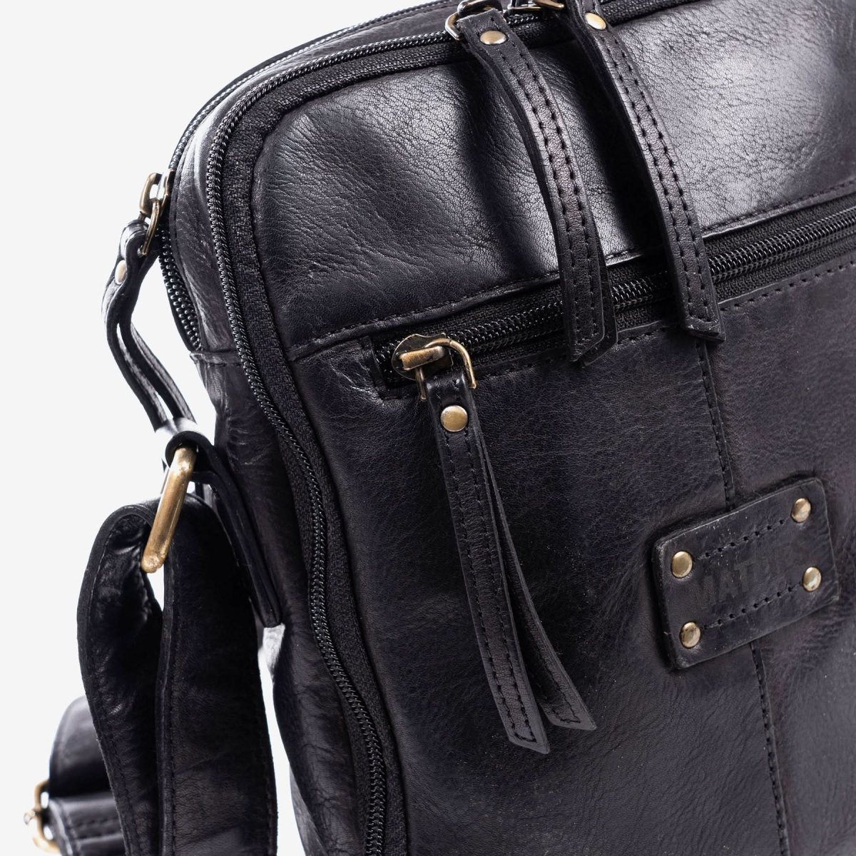 Bolso Hombre piel (19x25 cm) Matties Antic Negro - Imagen 4