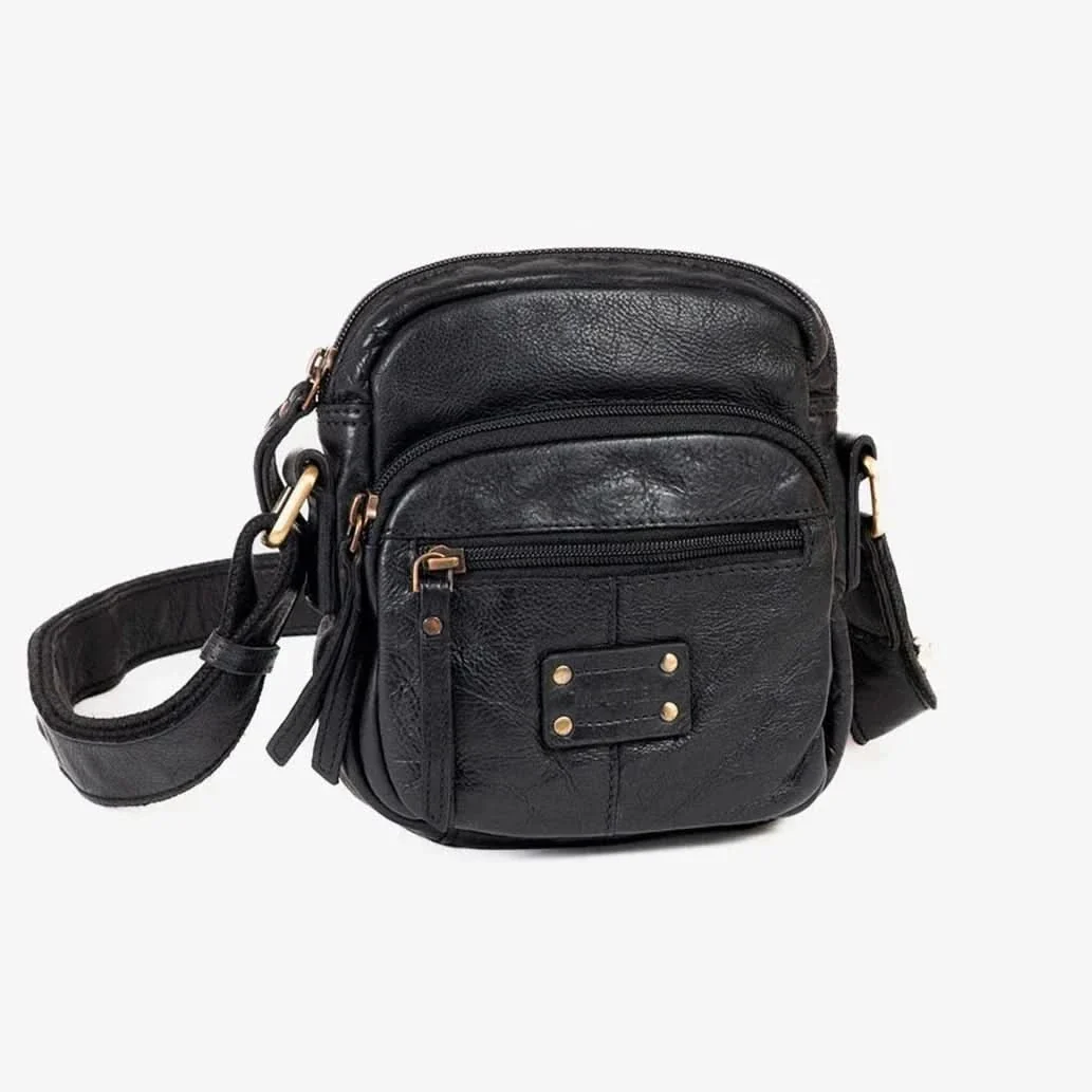 Bolso Hombre piel (16x19 cm) Matties Antic Negro - Imagen 2