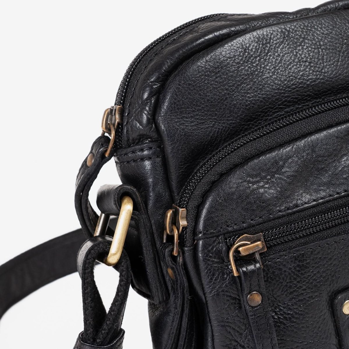 Bolso Hombre piel (16x19 cm) Matties Antic Negro - Imagen 3