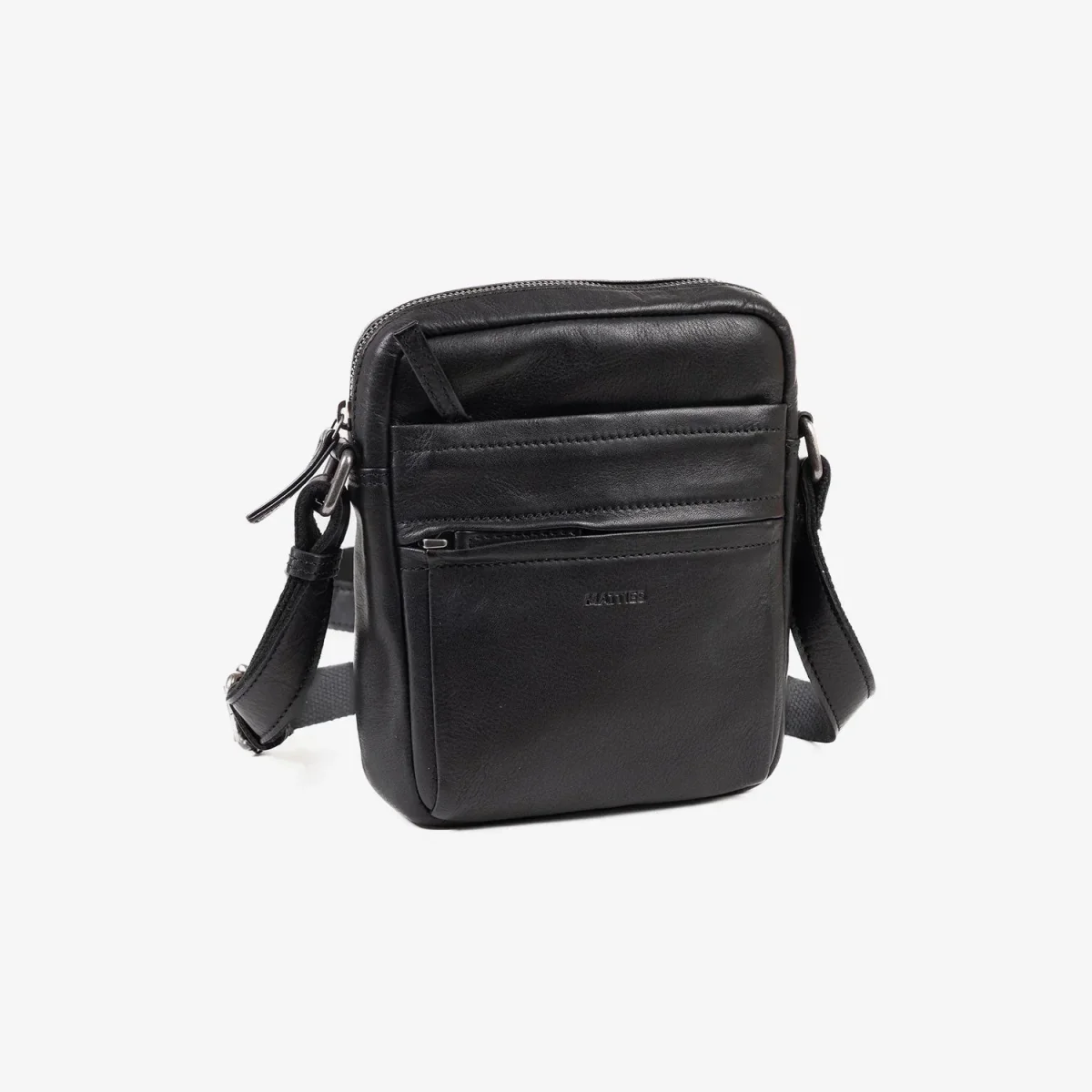 Bolso Hombre piel (18x20 cm) Matties Cow Silky Negro