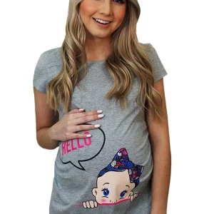 Playera de Maternidad Con Estampado de bebé