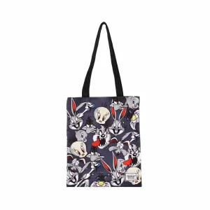 Looney Tunes Folks-Bolsa de la Compra Tote Shopping Bag, Gris