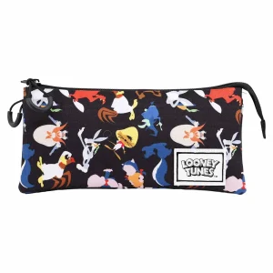 Looney Tunes Gang-Estuche Portatodo Triple HS, Multicolor