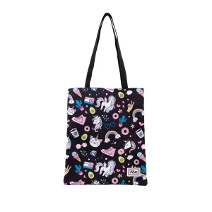 Oh My Pop! Illusion-Bolsa de la Compra Tote Shopping Bag, Negro