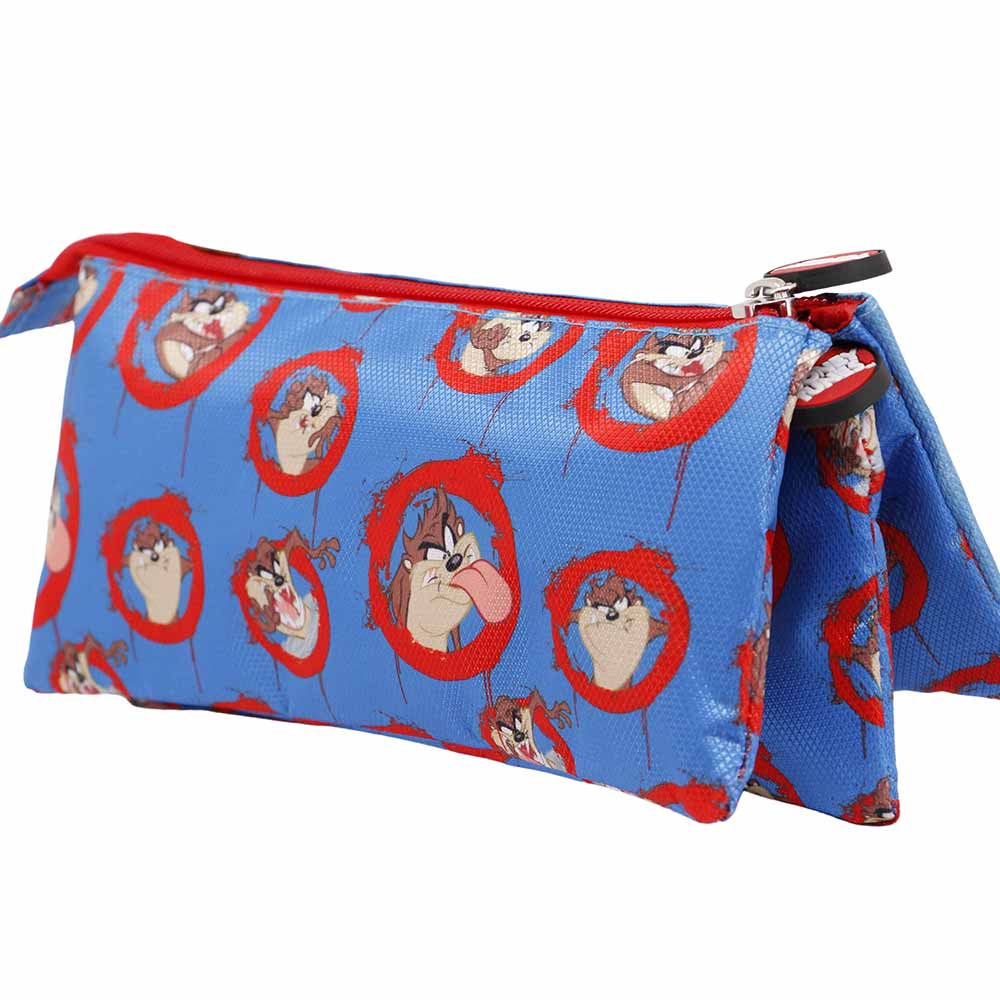 Looney Tunes Taz Tasmanian-Estuche Portatodo Triple, Azul - Imagen 4