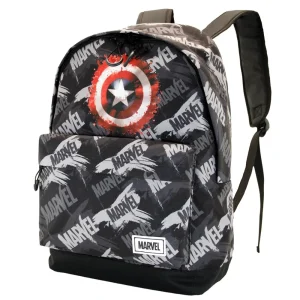 Marvel Capitán América Scratches-Mochila HS FAN, Gris
