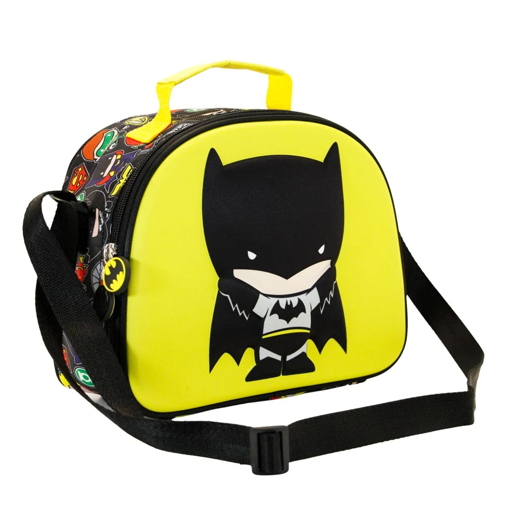 DC Comics Batman Bat Chibi-Bolsa Portamerienda 3D, Amarillo - Imagen 2