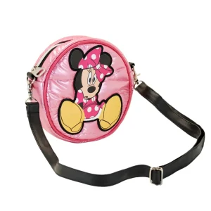 Disney Minnie Mouse Shoes-Bolso Bandolera Redondo Padding, Rosa