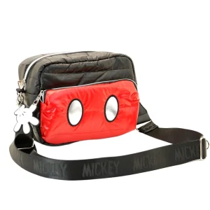 Disney Mickey Mouse Air-Bolso Bandolera IBiscuit Padding, Negro