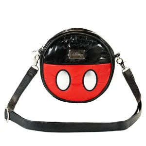 Disney Mickey Mouse Air-Bolso Bandolera Redondo Padding, Negro