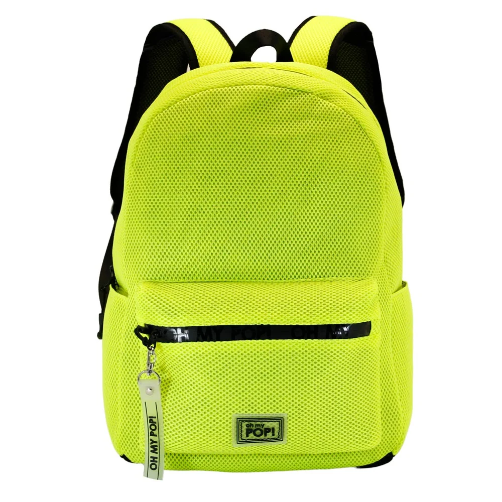 Oh My Pop! Yellow Neon-Mochila Mesh, Amarillo - Imagen 3