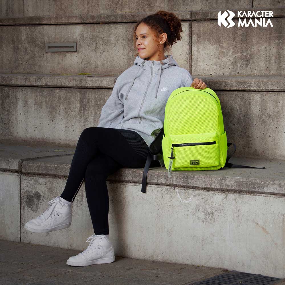 Oh My Pop! Yellow Neon-Mochila Mesh, Amarillo - Imagen 6