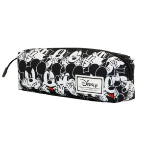 Disney Mickey Mouse Mess-Estuche Portatodo Cuadrado FAN, Negro