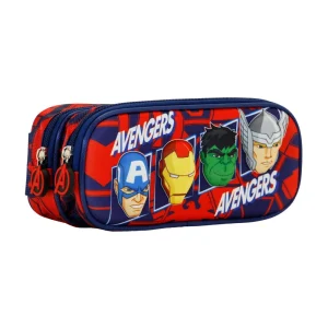 Marvel Los Vengadores The Four-Estuche Portatodo 3D Doble, Rojo