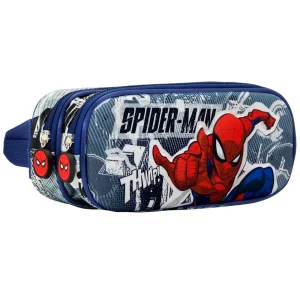 Marvel Spiderman Jumping-Estuche Portatodo 3D Doble, Gris
