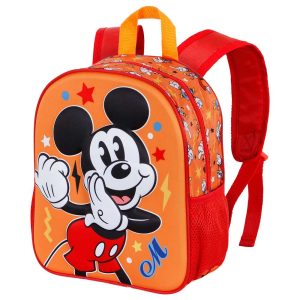 Disney Mickey Mouse Whisper-Mochila 3D Pequeña, Naranja
