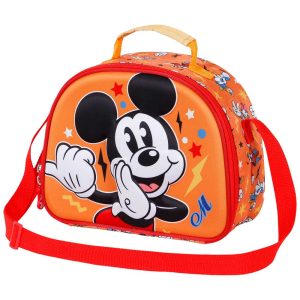 Disney Mickey Mouse Whisper-Bolsa Portamerienda 3D, Naranja
