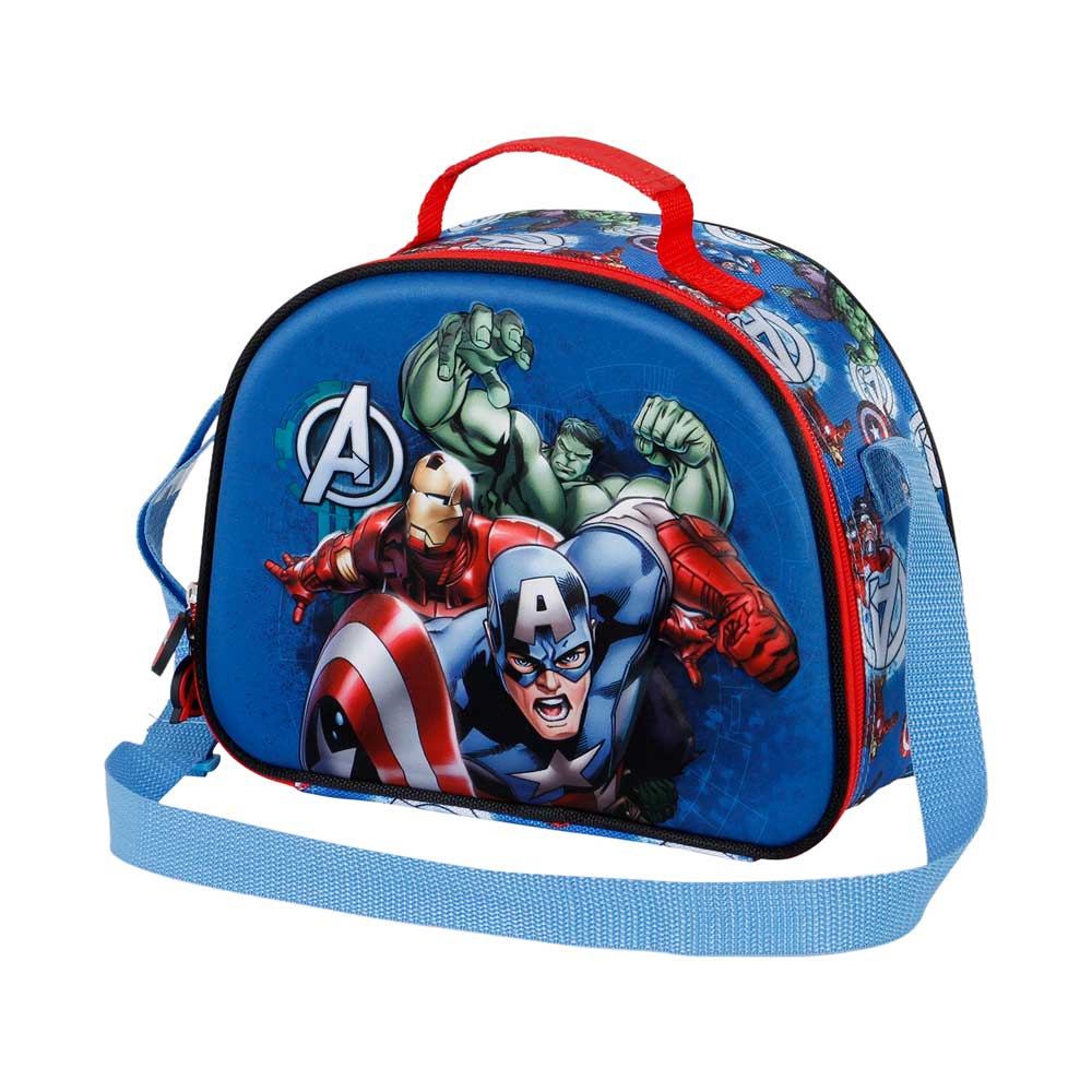 Marvel Los Vengadores Energy-Bolsa Portamerienda 3D, Azul - Imagen 2