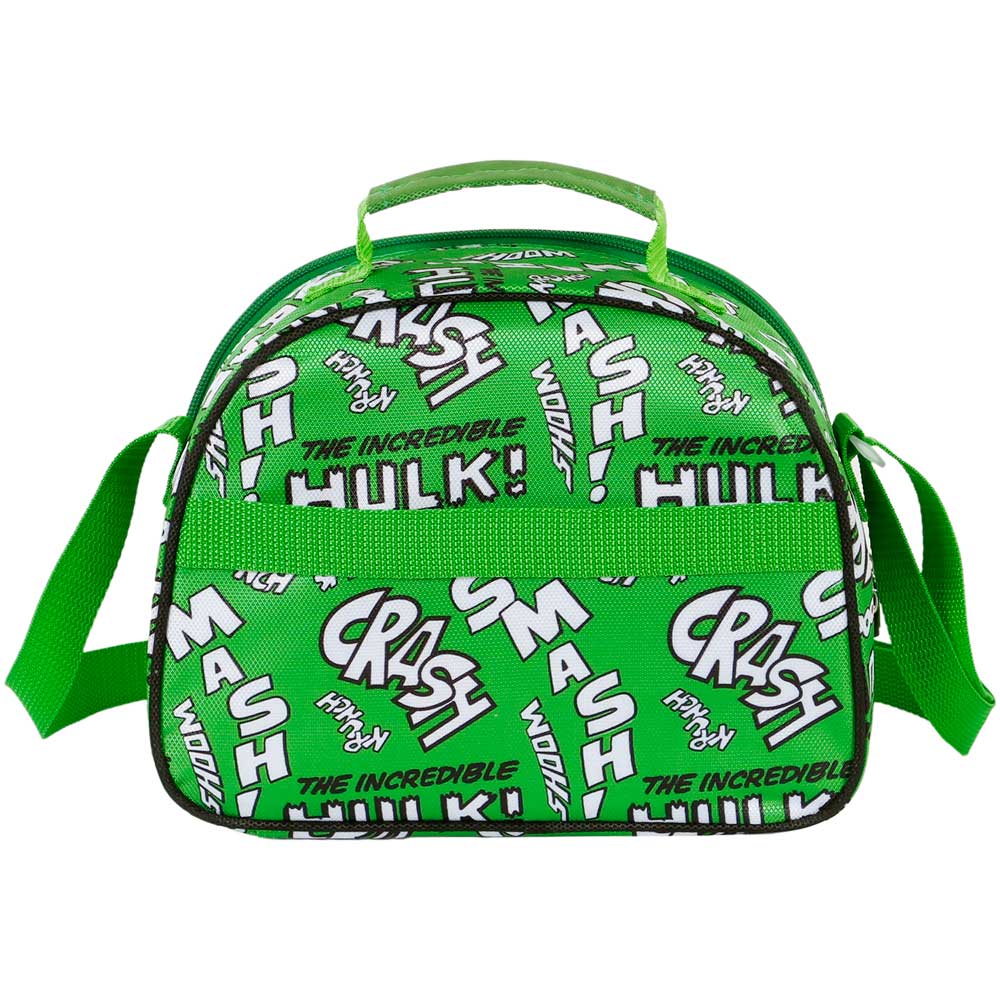 Marvel Hulk Greenmass-Bolsa Portamerienda 3D, Verde - Imagen 5