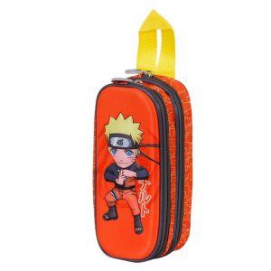 Naruto Chikara-Estuche Portatodo 3D Doble, Multicolor