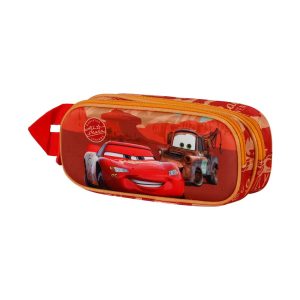 Disney Cars 3 Desert Road-Estuche Portatodo 3D Doble, Rojo