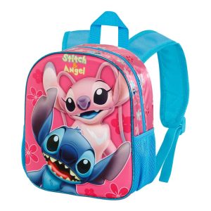 Disney Lilo y Stitch Match-Mochila 3D Pequeña, Rosa