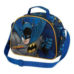 DC Comics Batman Night-Bolsa Portamerienda 3D, Azul Oscuro
