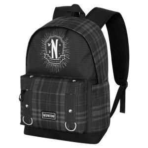 Wednesday Miércoles Chains-Mochila HS PLUS, Negro