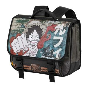 One Piece Map-Mochila Cartable 2.0, Marrón