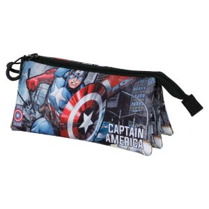 Marvel Capitán América Defender-Portatodo Triple FAN 2.0, Multicolor