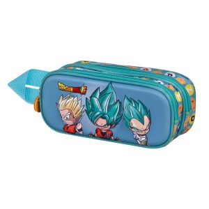 Dragon Ball (Bola de Dragón) Three-Estuche Portatodo 3D Doble, Azul