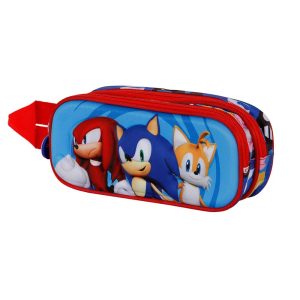 Sonic The Hedgehog Friends-Estuche Portatodo 3D Doble, Azul