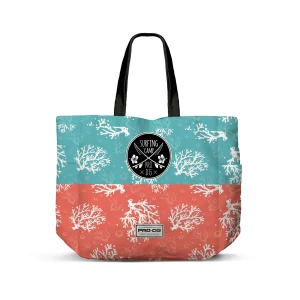 PRODG Surfcamp-Bolsa de la Compra Tote Shopping FAN Horizontal, Azul