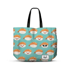 Oh My Pop! Nigiri-Bolsa de la Compra Tote Shopping FAN Horizontal, Turquesa