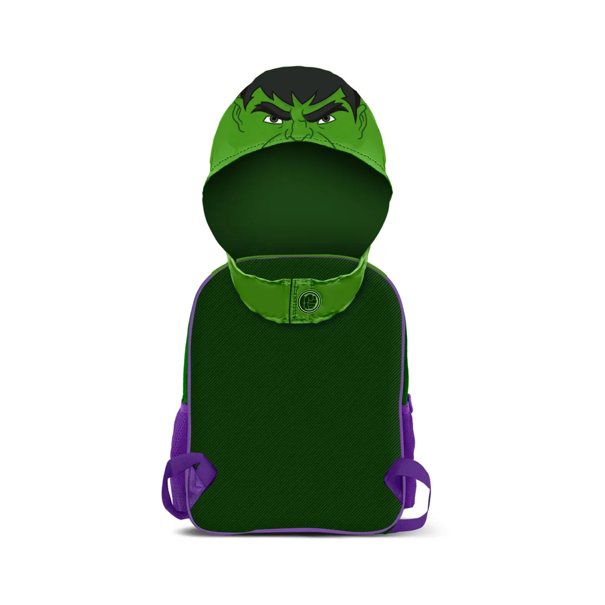 Marvel Hulk Go!-Mochila con Capucha Hood, Verde - Imagen 4