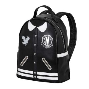 Wednesday Miércoles Varsity Casual-Mochila Casual, Negro