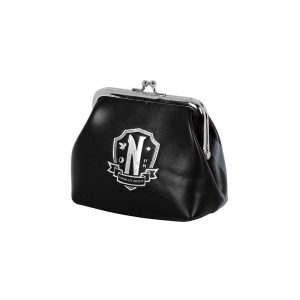 Wednesday Miércoles Original-Monedero Retro Maxi, Negro