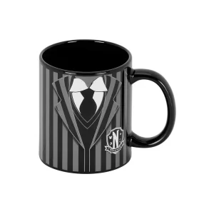 Wednesday Miércoles Uniform-Taza, Negro