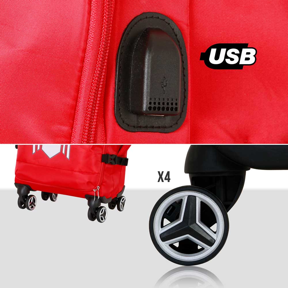 Marvel Spiderman Spider-Maleta de Cabina 4 Ruedas, Rojo - Imagen 6
