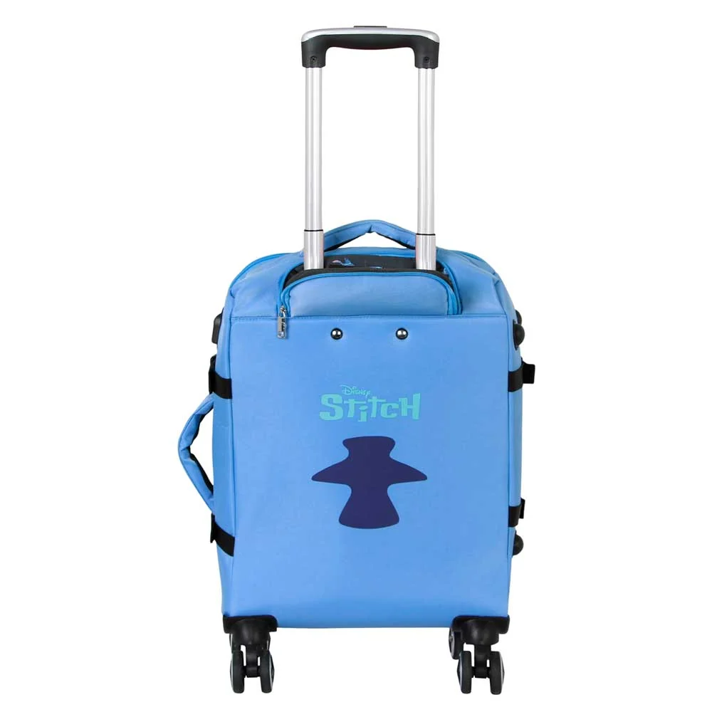 Disney Lilo y Stitch Face-Maleta de Cabina 4 Ruedas, Azul - Imagen 4