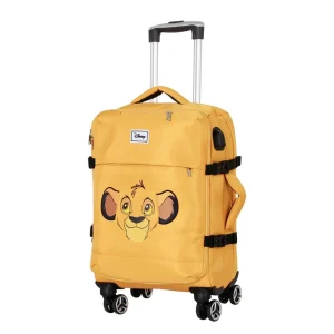 Disney El Rey León Face-Maleta de Cabina 4 Ruedas, Amarillo