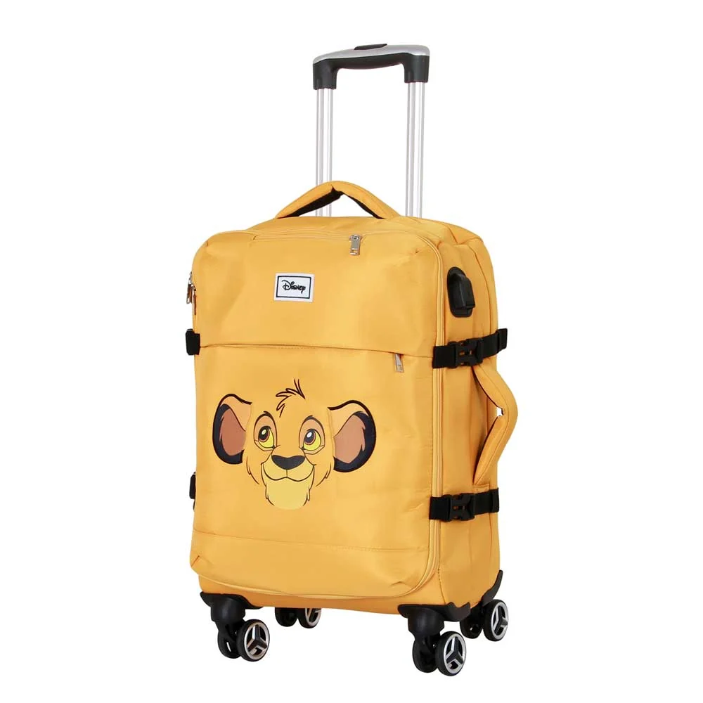 Disney El Rey León Face-Maleta de Cabina 4 Ruedas, Amarillo