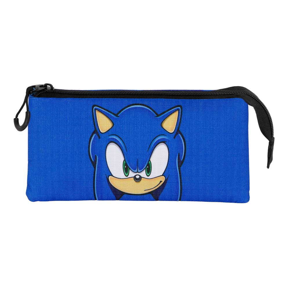 Sonic The Hedgehog - SEGA Sight-Estuche Portatodo Triple, Azul - Imagen 3
