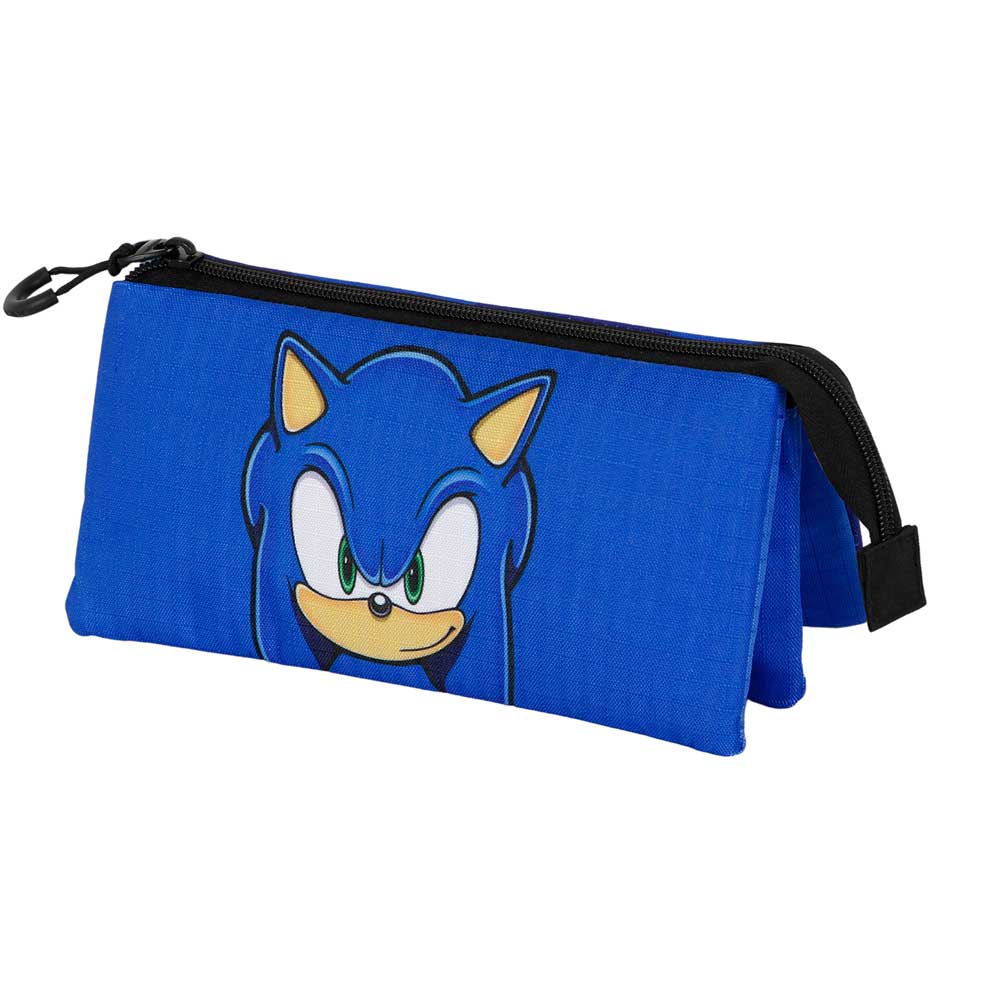 Sonic The Hedgehog - SEGA Sight-Estuche Portatodo Triple, Azul - Imagen 2