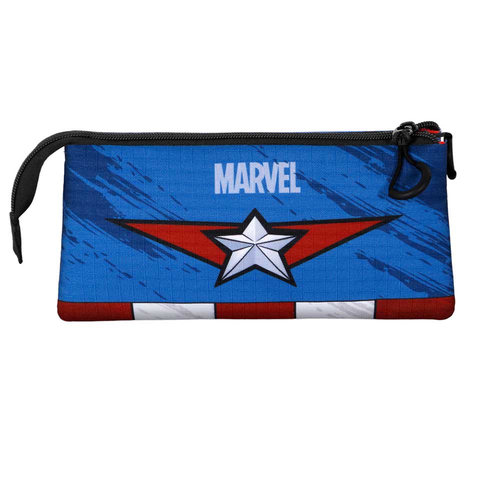 Marvel Capitán América Gears-Estuche Portatodo Triple, Azul - Imagen 4