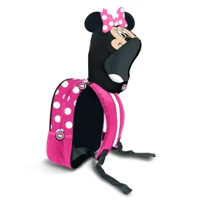 Disney Minnie Mouse Clever-Mochila con Capucha Hood, Negro