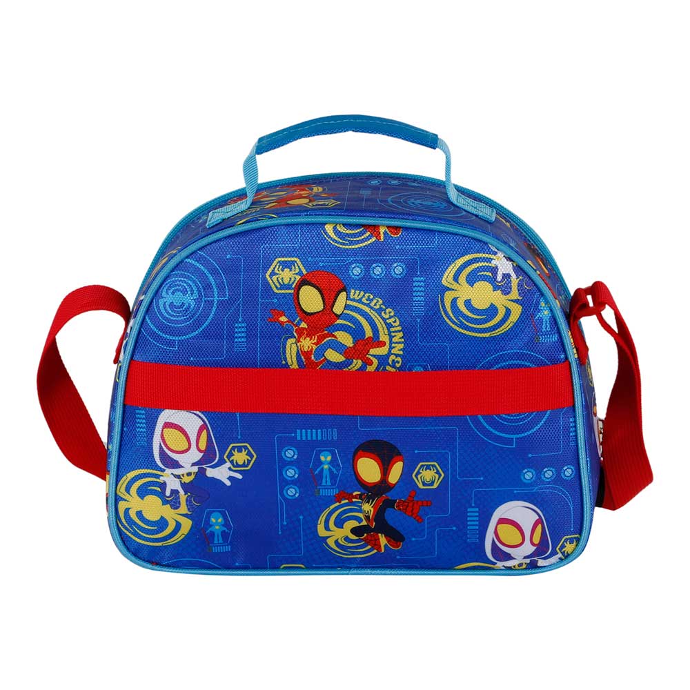 Marvel Spiderman Spinners-Bolsa Portamerienda 3D, Azul - Imagen 4